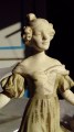 Statuette en biscuit autrichienne représentant une danseuse des années 1900