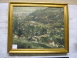 Tableau huile sur toile paysage des Cévennes de G. Spat
